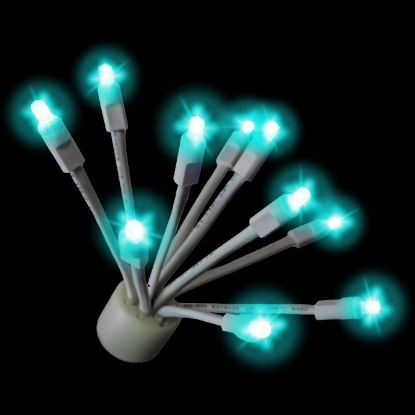 C9 Glitzer Teal lit on black background