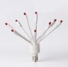 C9 Twinkle Glitzer Red unlit on white background, facing upward