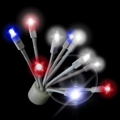 C9 Twinkle Glitzer Patriotic lit on black background