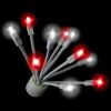 C9 Glitzer Pure White/Red lit on black background