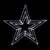 Christmas Star lit Pure White on black background