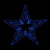 Christmas Star lit Blue on black background