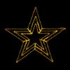 Christmas Star lit Gold on black background