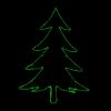 Christmas Tree lit Green on black background