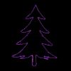 Christmas Tree lit Purple on black background