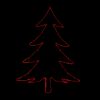 Christmas Tree lit Red on black background