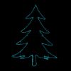 Christmas Tree lit Pure White on black background
