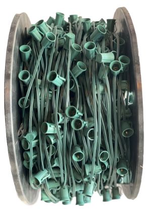 Picture of 500' C9 Spool 12" Spacing w/Collar Sockets FULL ROLL SPT-1, Green