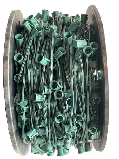Picture of 500' C9 Spool 12" Spacing w/Collar Sockets FULL ROLL SPT-1, Green