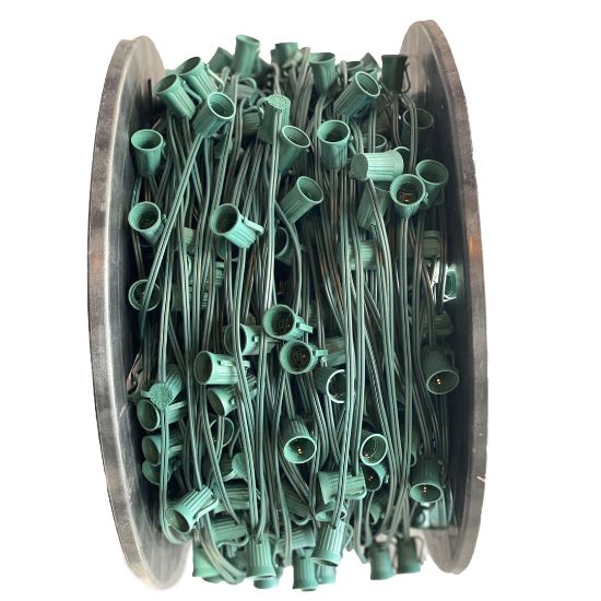 Picture of *NEW for 2025* 500' C9 Spool 15" Spacing w/Collar Sockets FULL ROLL SPT-1, Green