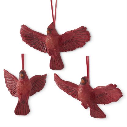 Picture of Assorted Resin Cardinal Ornaments (3 Styles)