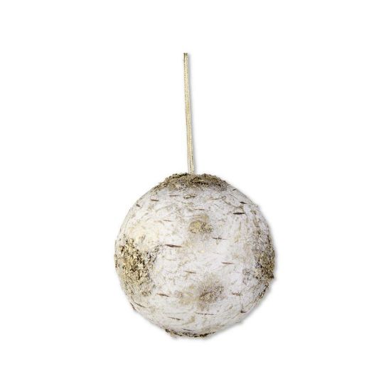 Picture of 5.5" Round Gold Washed Birch Ball Ornament