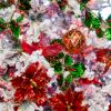 Picture of 8" Red Foil Poinsettia Clip-on Ornament