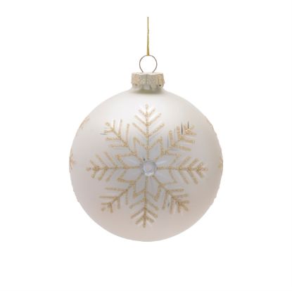 Picture of Glass Snowflake Round Ball Ornament