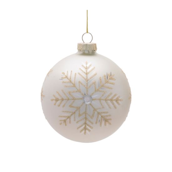 Picture of Glass Snowflake Round Ball Ornament