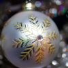 Picture of Glass Snowflake Round Ball Ornament