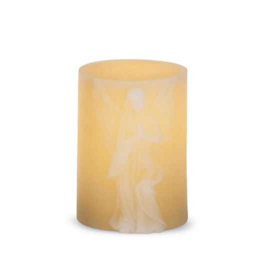 Picture of Small Cream Angel LED Candle with Timer