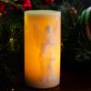 Picture of Small Cream Angel LED Candle with Timer