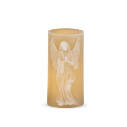 Picture of Large Cream Angel LED Candle with Timer