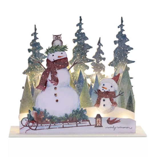 Picture of LED Snowman Scene