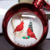 Picture of LED Lighted Musical Snow Globe Cardinals Ornament