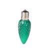 Picture of C9 LED Twinkle Bulb — Green Transparent Faceted