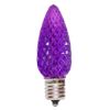Picture of C9 LED Twinkle Bulb — Purple Transparent Faceted