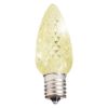 Picture of C9 LED Twinkle Bulb — Yellow Transparent Faceted