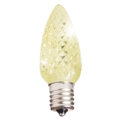 Picture of C9 LED Twinkle Bulb — Yellow Transparent Faceted