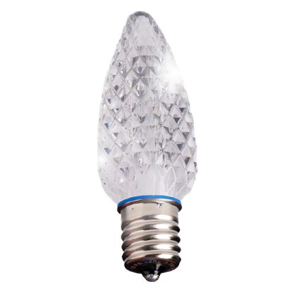 Picture of C9 LED Twinkle Bulb — Pure White Transparent Faceted