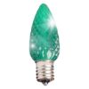 Picture of C9 LED Twinkle Bulb — Green Transparent Faceted