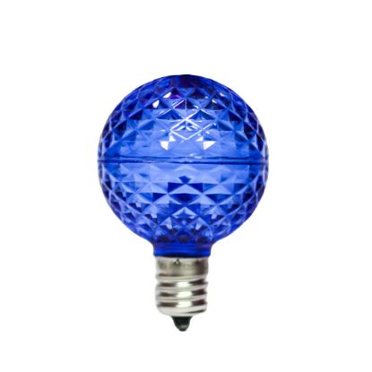 Picture of LED Faceted G50 Bulb, Blue - Pack of 25