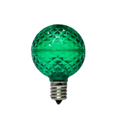 Picture of LED Faceted G50 Bulb, Green - Pack of 25