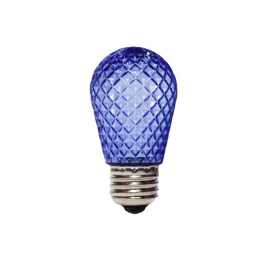 Picture of LED S14 Faceted Bulb - Blue