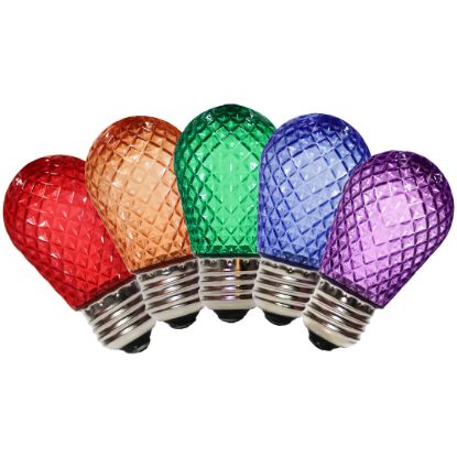 Picture of LED S14 Faceted Bulb - Multi