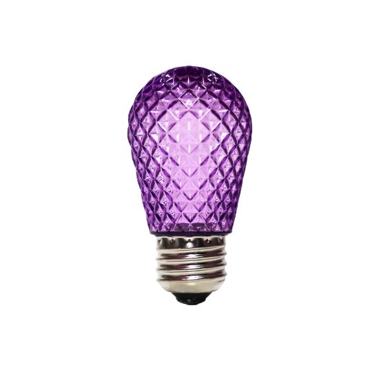 Picture of LED S14 Faceted Bulb - Purple