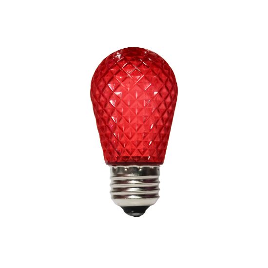 Picture of LED S14 Faceted Bulb - Red