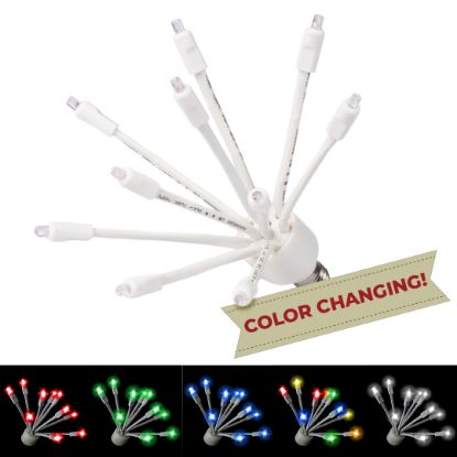 Picture of C9 LED Glitzer RGBPW Pure White Lights w/white base