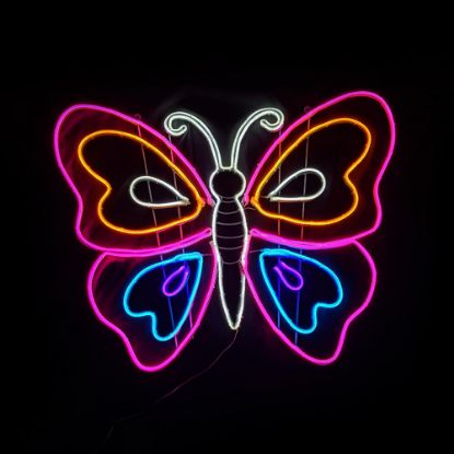 Picture of 2D Butterfly Sign: Spring Pastels (Pink, Yellow, Light Blue, Purple, Pure White)
