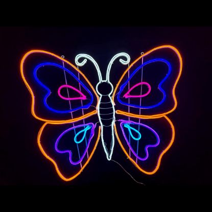 Picture of 2D Butterfly Sign: Bright Spring Mix (Pink, Yellow, Blue, Light Blue, Purple, Pure White)