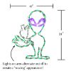 Picture of Halloween LED Alien Waving Peace Out 21"