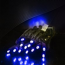 Image of 100L 5MM Utility Grade LED - Blue with Gr Cord - 4" Spacing