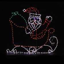 Image of Santa in Sleigh LED 55"