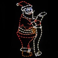 Image of Santa With List LED 76"