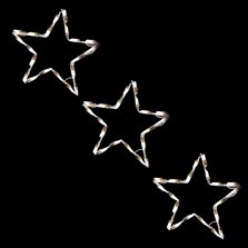 Image of Mini Stars Set of 3 Pure White LED 13"
