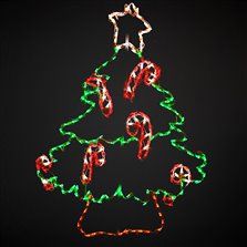 Image of Christmas Tree with Candy Canes LED 60"