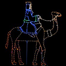 Image of Nativity Wise Man Riding Camel LED 112"