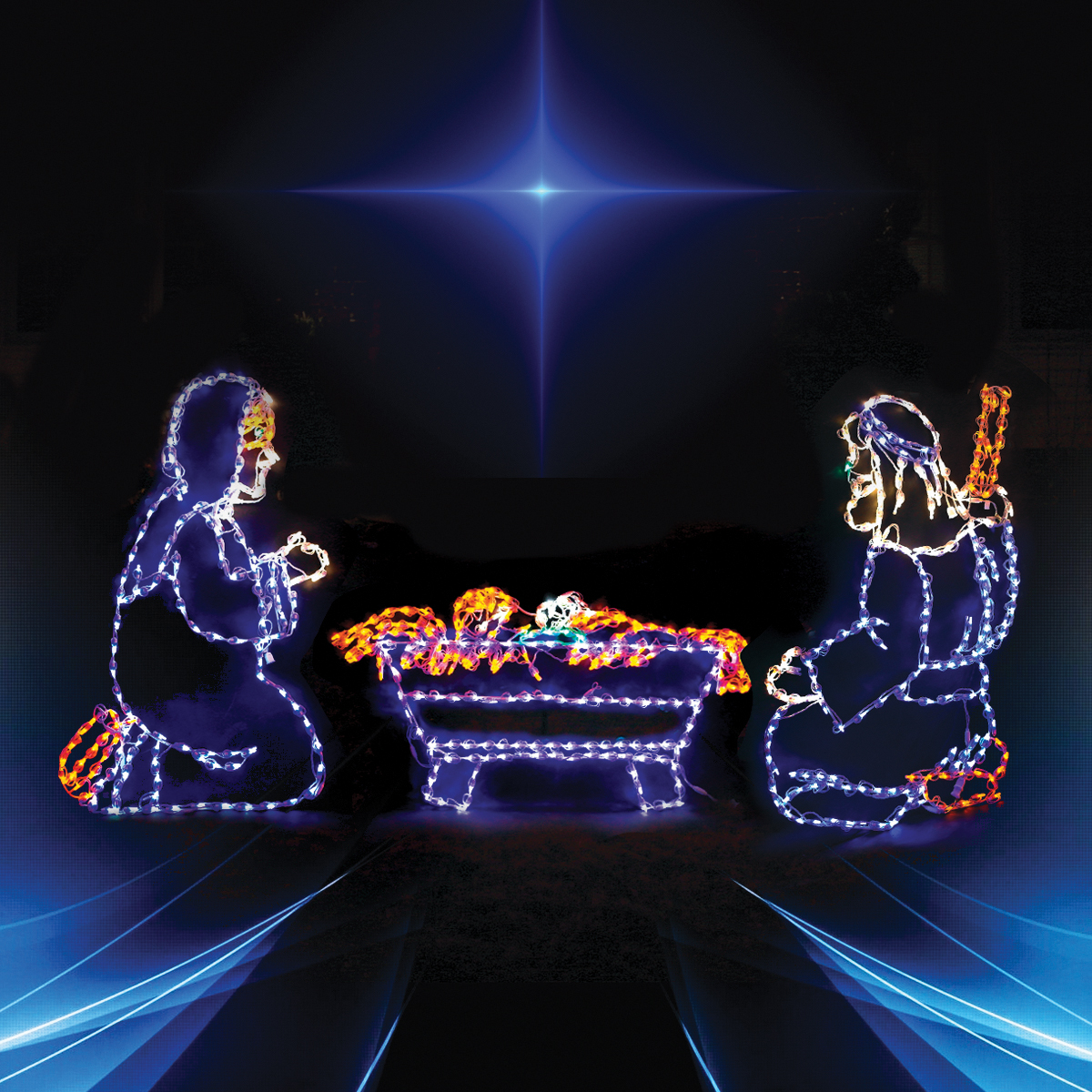 Nativity Scene Christmas Lights